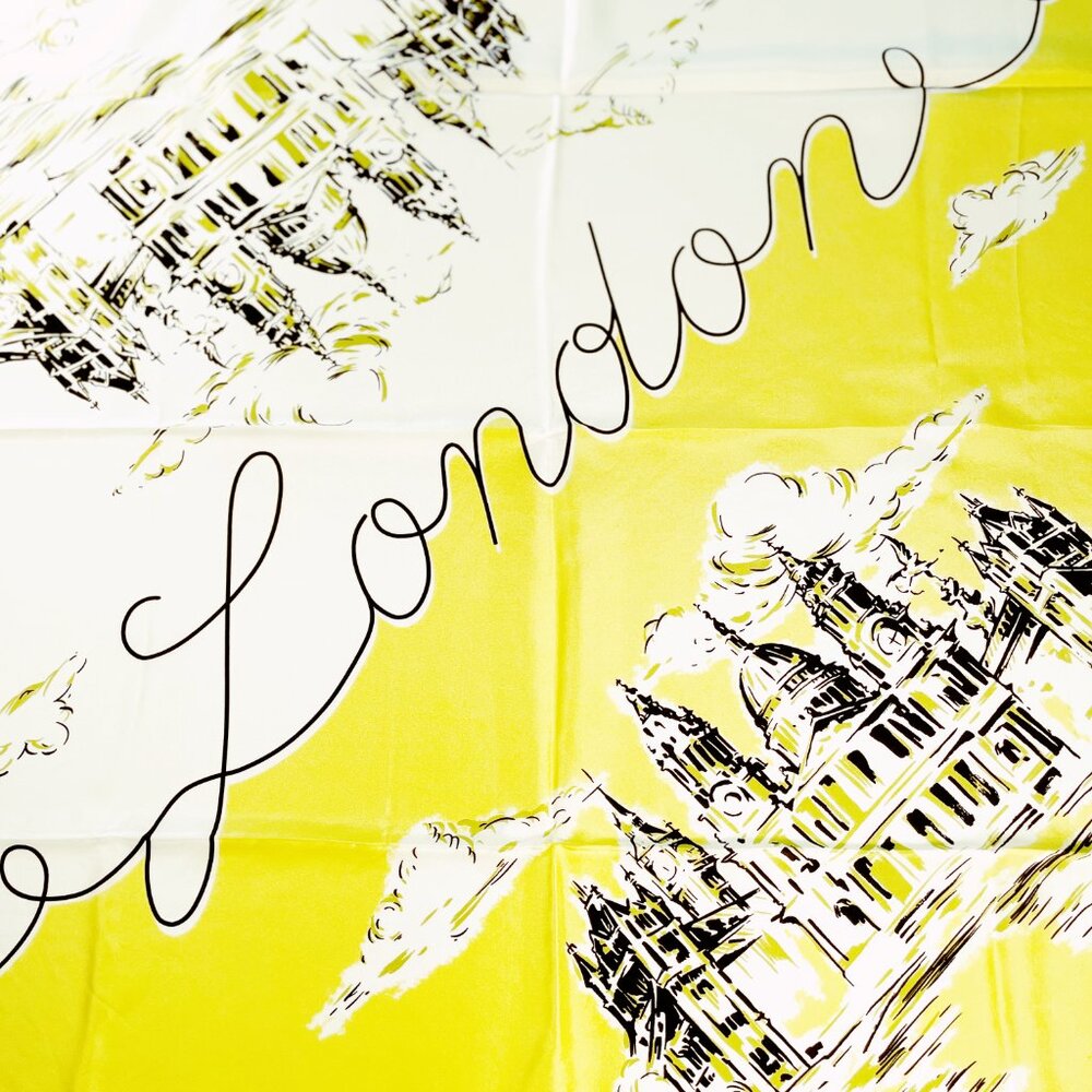 NWT Burberry Silk Scarf – London Architecture Print - Picture 4 of 14